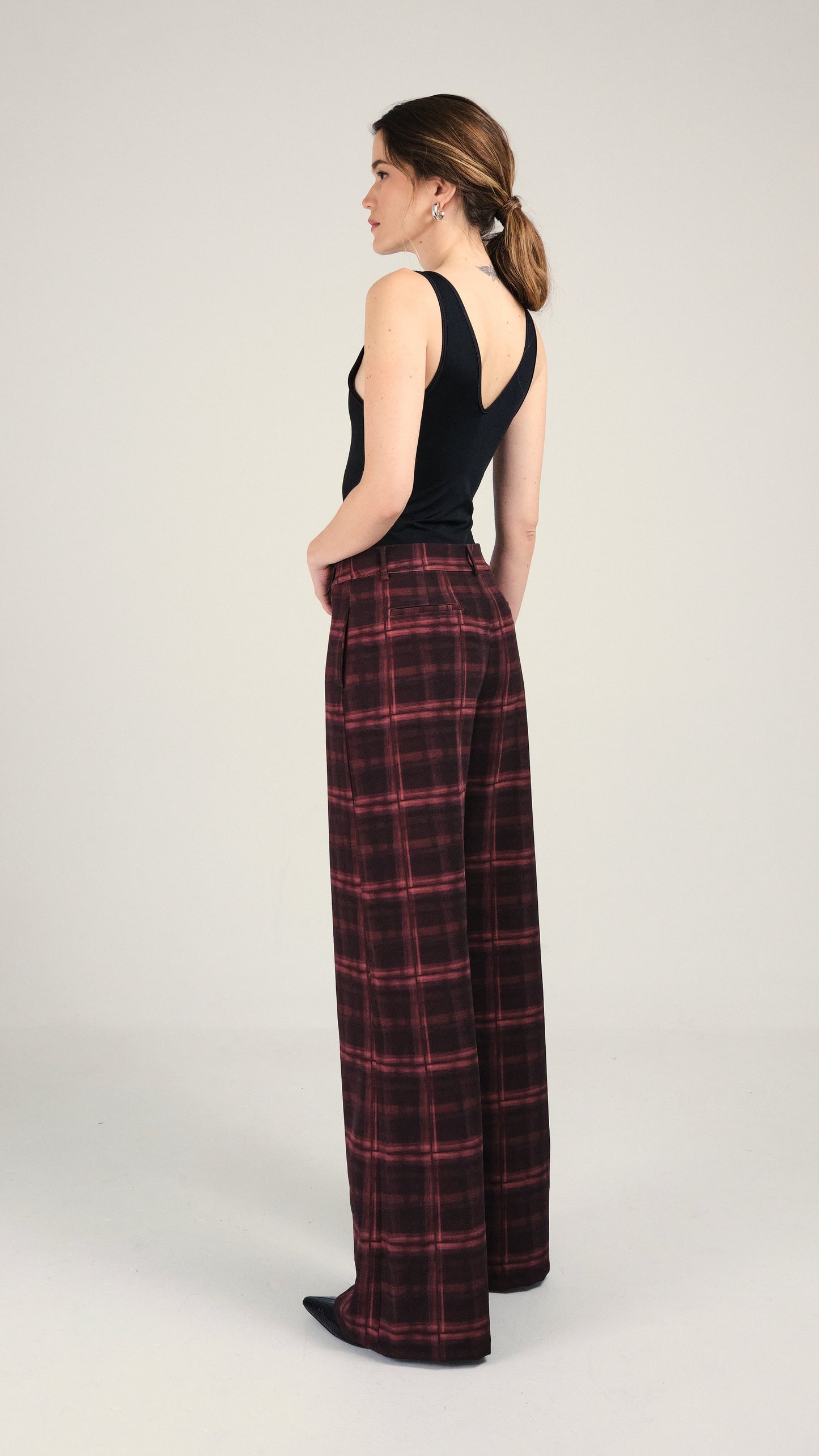 Alba Pantalón Cuadros Rojos