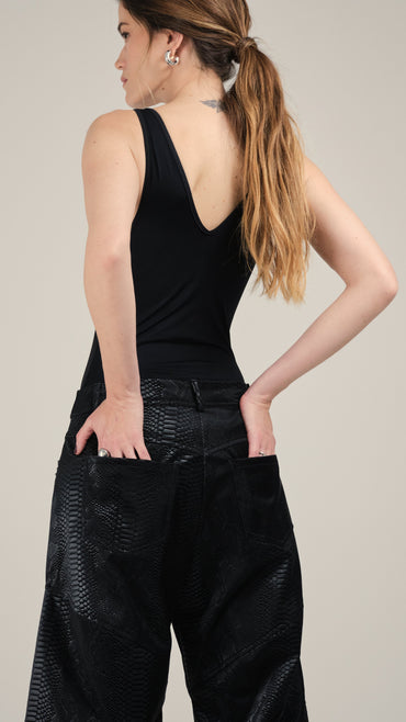 María Pantalón Pitón Negro