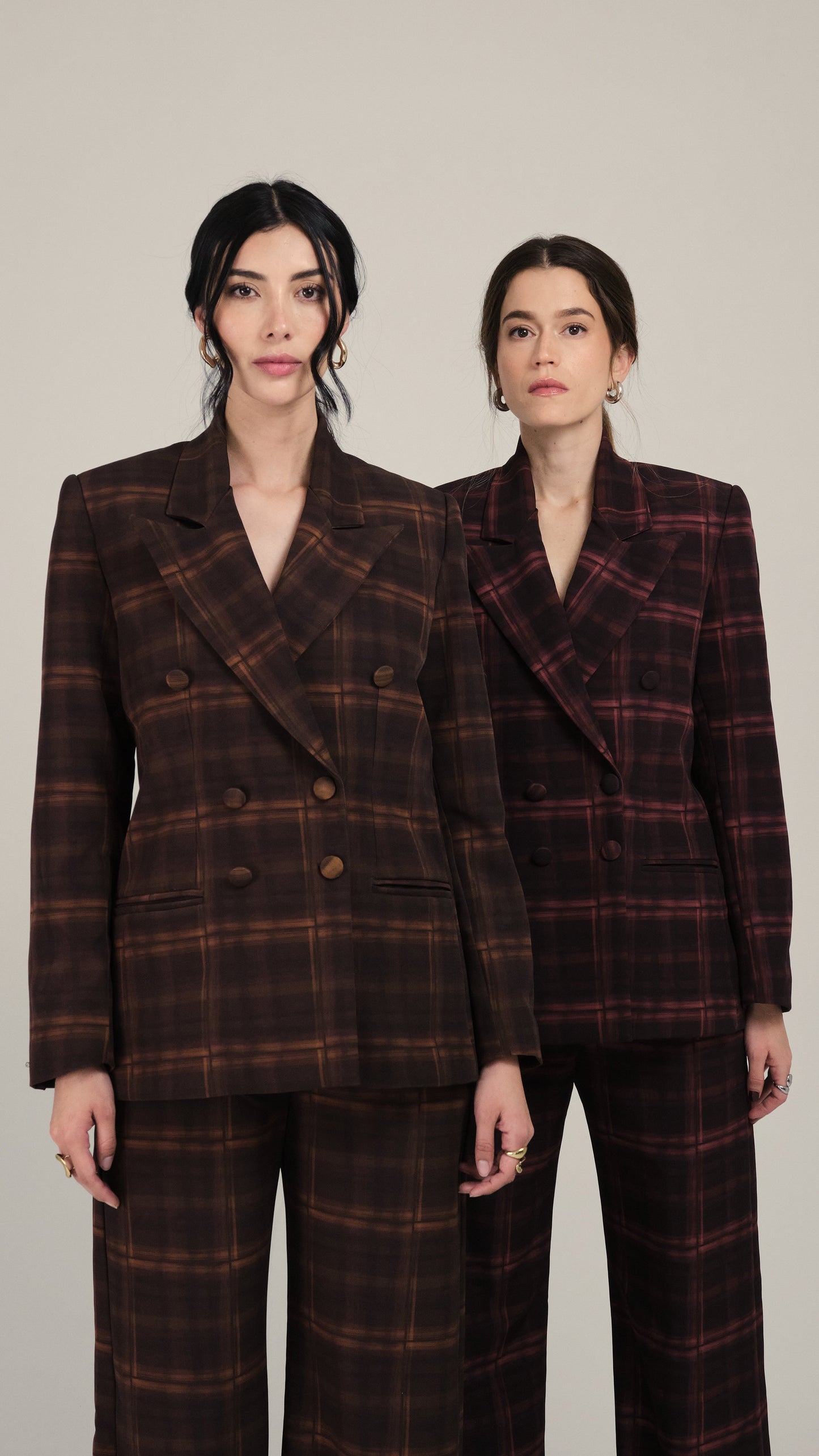 Alba Blazer Cuadro Rojos