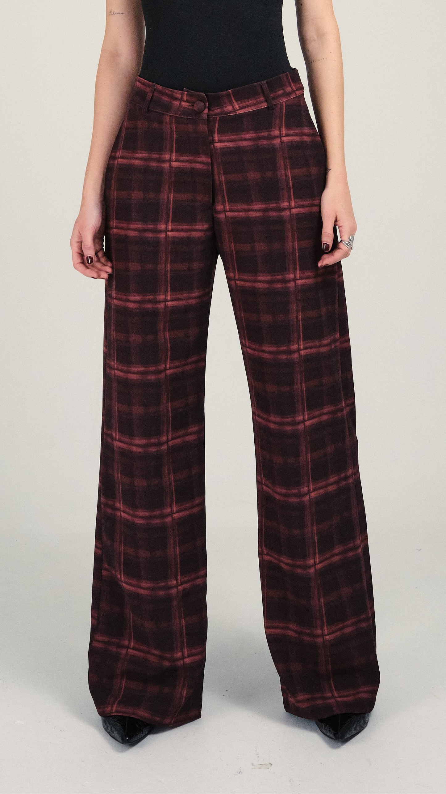 Alba Pantalón Cuadros Rojos