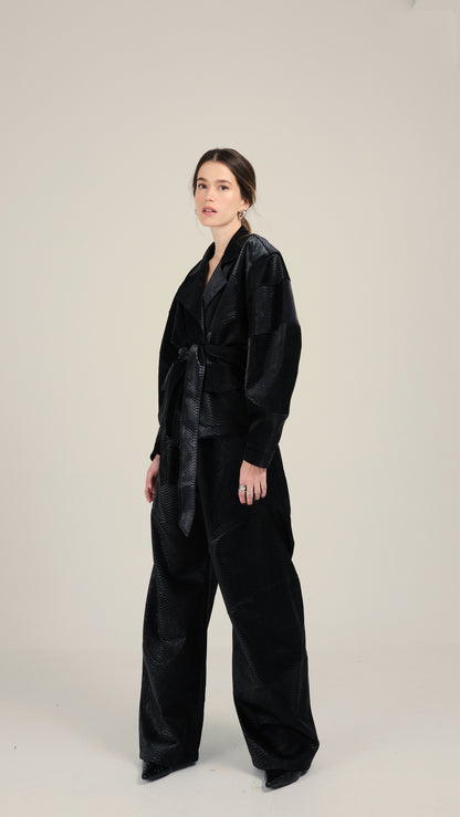 María Pantalón Pitón Negro