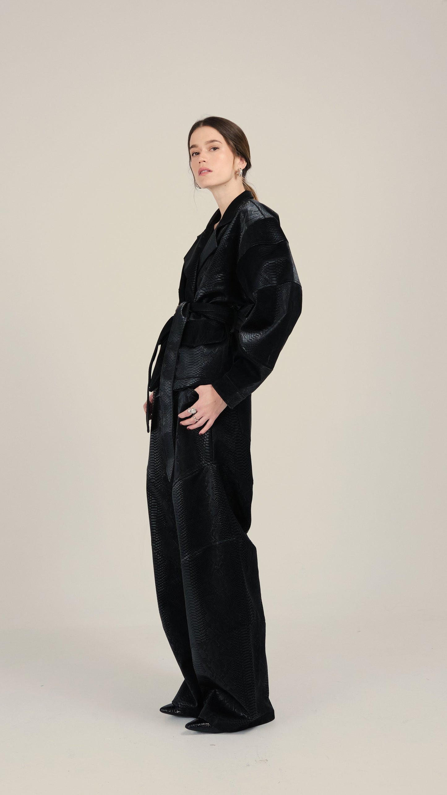 María Pantalón Pitón Negro