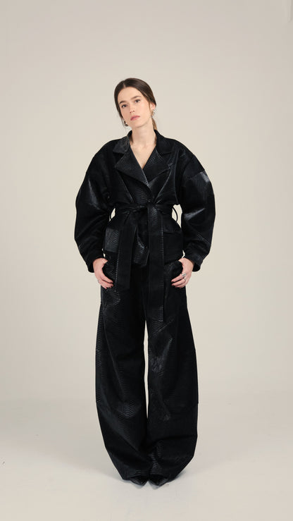 María Pantalón Pitón Negro