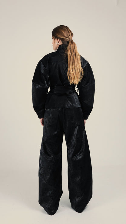 María Pantalón Pitón Negro