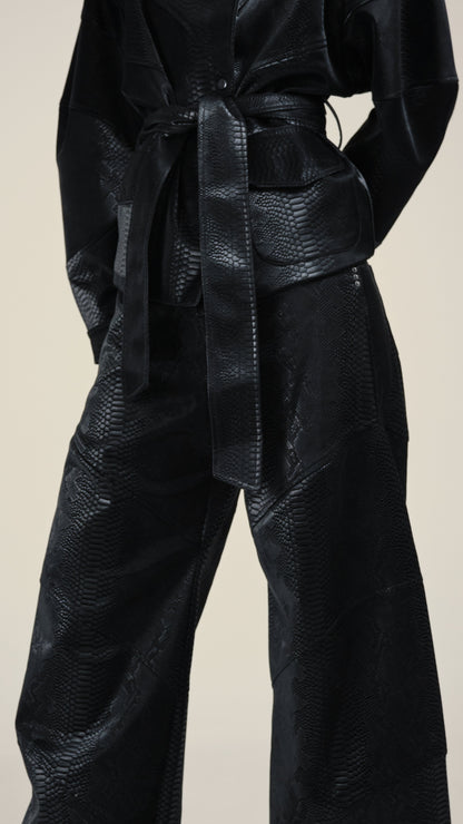 María Pantalón Pitón Negro