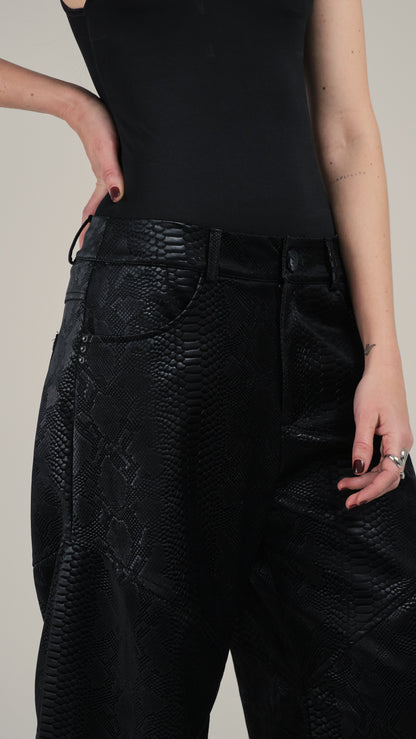 María Pantalón Pitón Negro