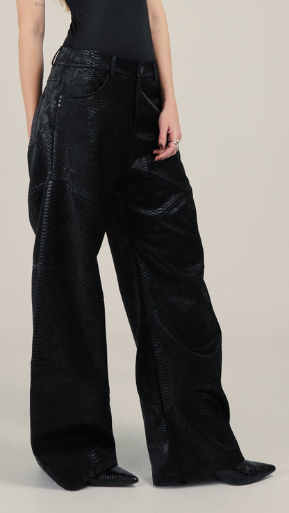 María Pantalón Pitón Negro