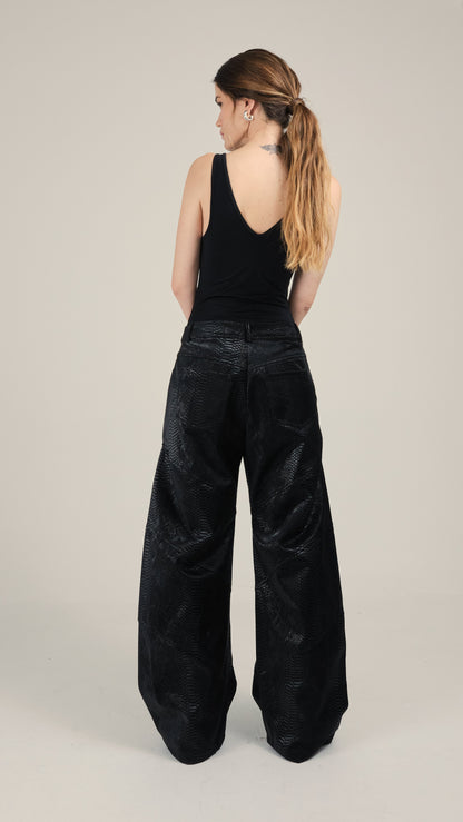 María Pantalón Pitón Negro