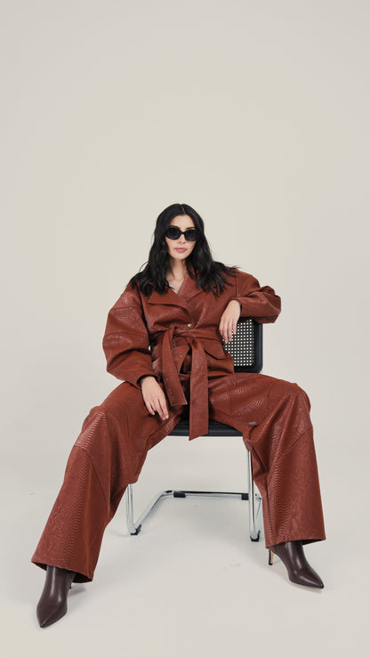 María Pantalón Pitón Vinotinto