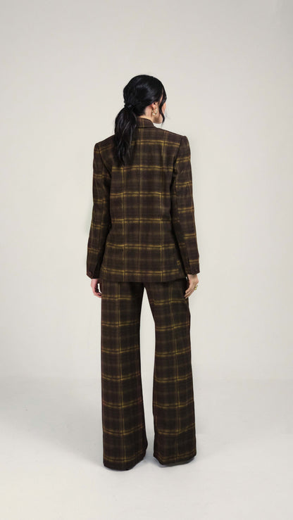 Alba Blazer Cuadros Verdes