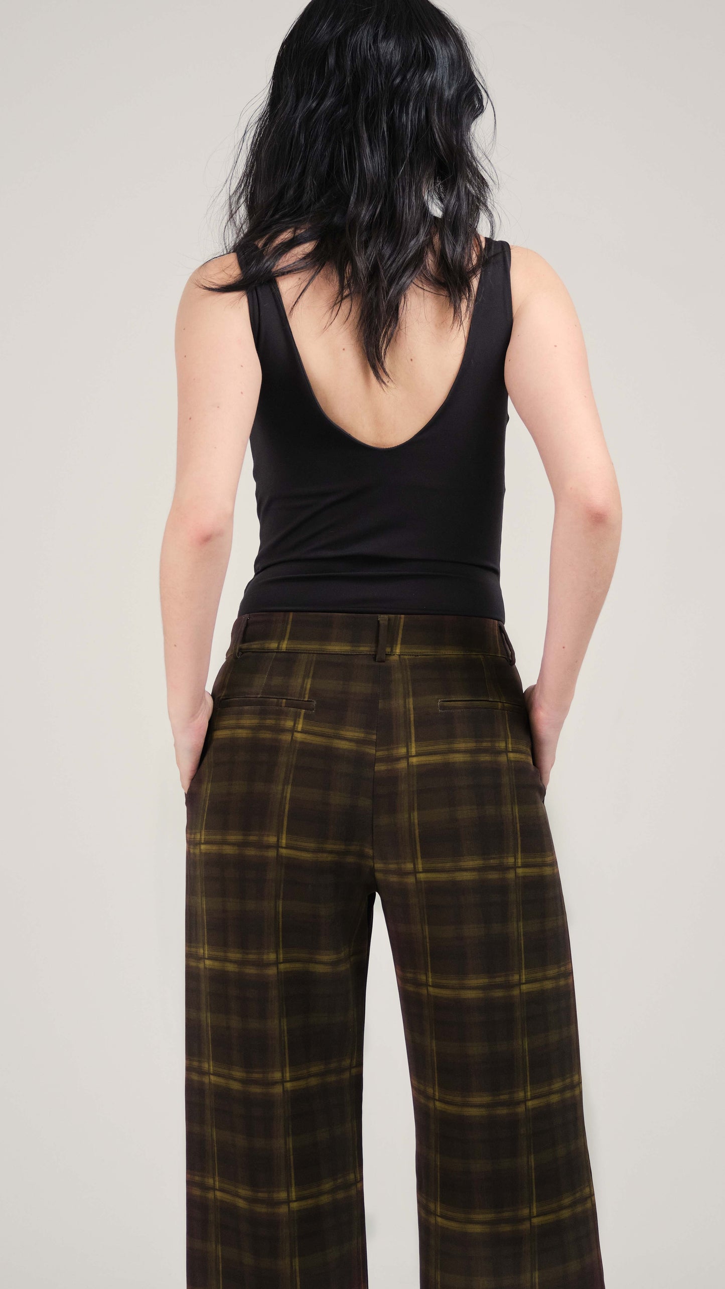 Alba Pantalón Cuadros Verdes