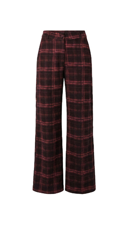 Alba Pantalón Cuadros Rojos