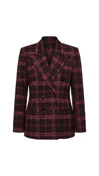 Alba Blazer Cuadro Rojos