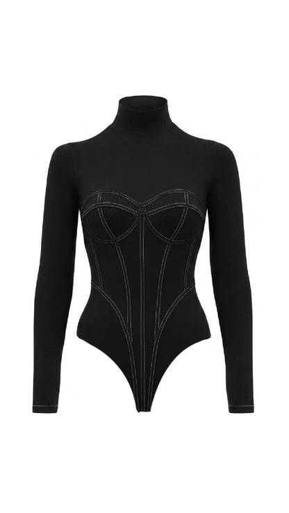 Carmen Body Cuello Alto Negro